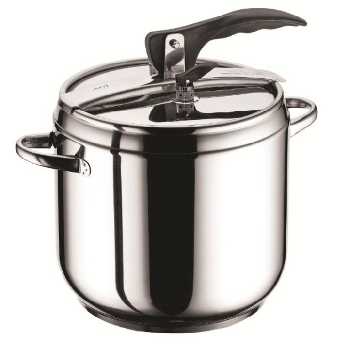 Oala inteligenta sub presiune SYNO, Din Inox, Argintiu, Cu capac, 14L