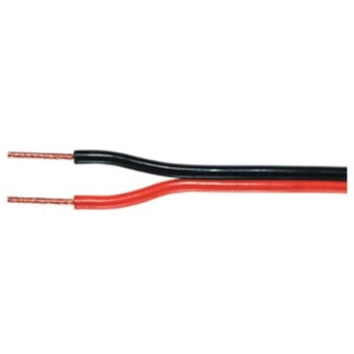 Cablu difuzor plat rosu-negru 2 x 1 Emtex 100m