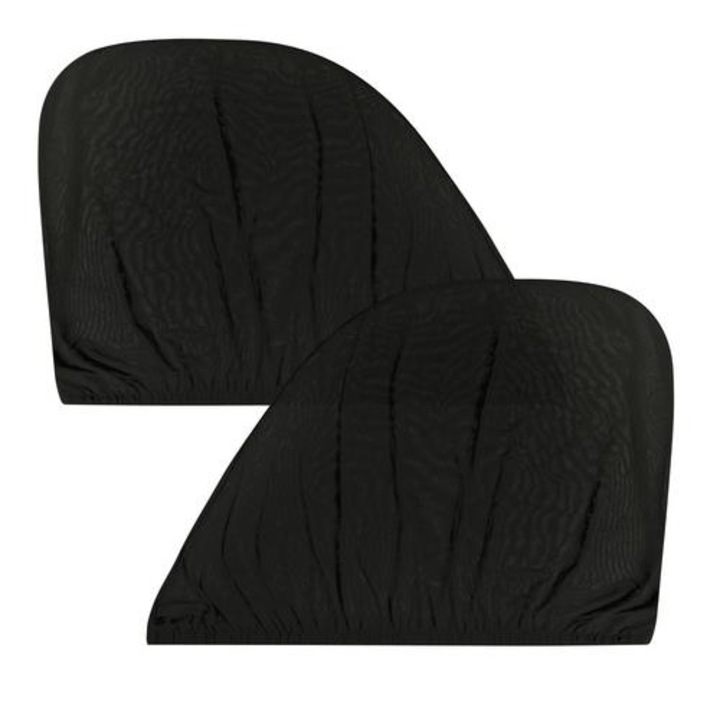 Set 2 parasolare geam lateral spate, Lampa, Poliester, 63-114x46 cm, Negru