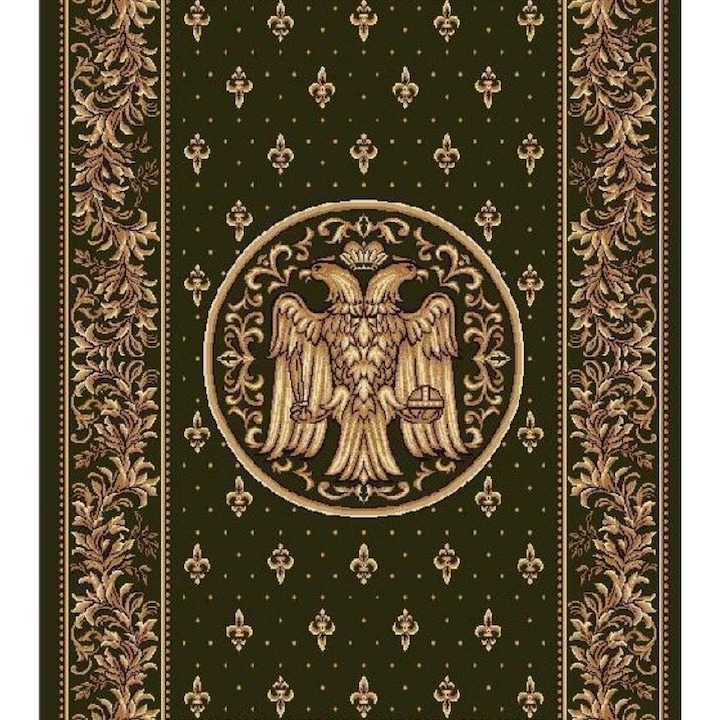 Килим Кръст, Lotos 15032, Зелен, 60x300 см, Църковен модел, 1800 гр/м2