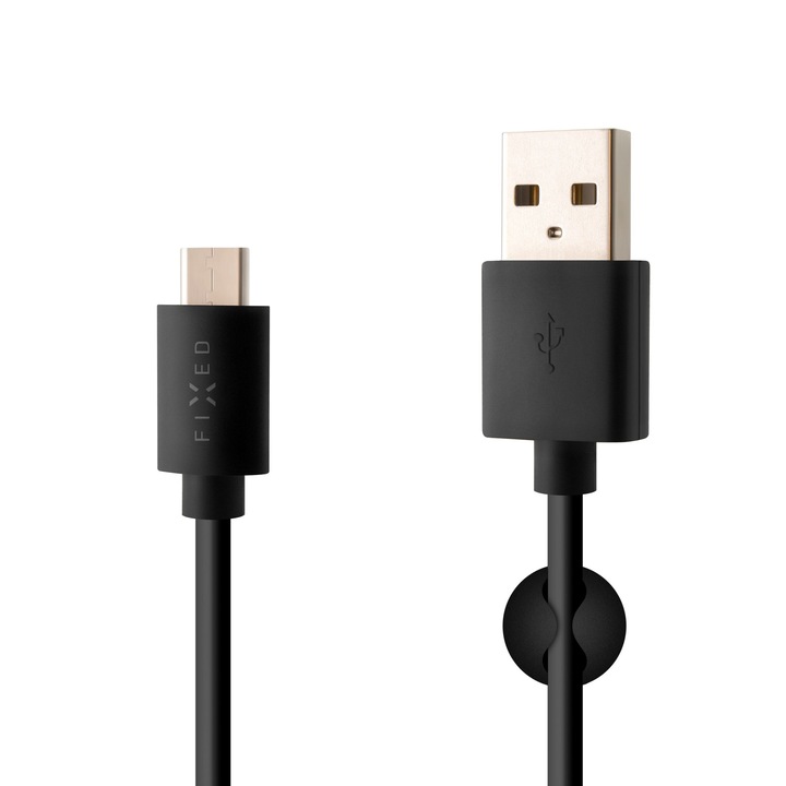 Hosszú adat- és töltőkábel Fix USB/lightning típusú csatlakozókkal, 2 méter, MFI minősítés, 20W, fekete