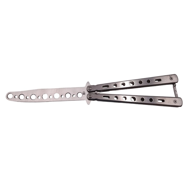 Depox oktatókés, pillangó minta, ezüst lánc, 22,5 cm, ezüst