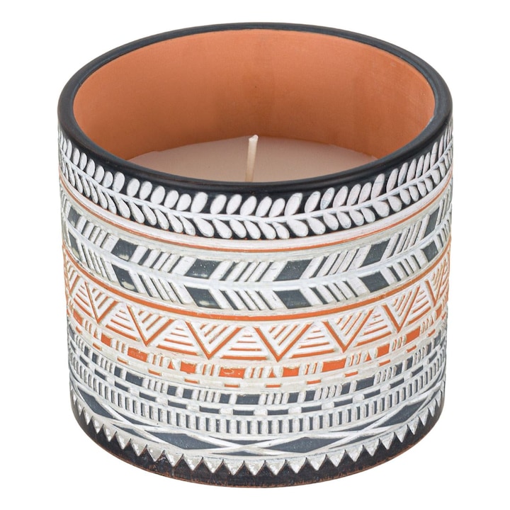 Свещ Citronella в керамичен съд модел Aztec, 695гр