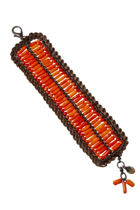 Гривна, Gloria Maris, Prl7485960 Оранжево/Кафяво, 20 cm