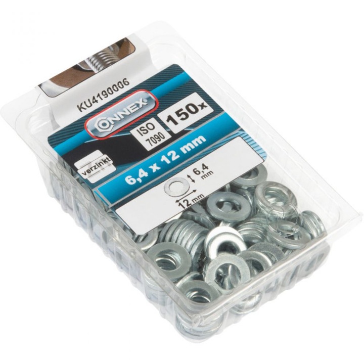 Set 150 saibe plate normale Connex, DIN 125 B, 6.4x12 mm