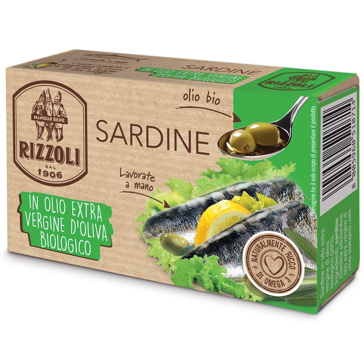 sardine In ulei de masline eco 120g,Rizzoli
