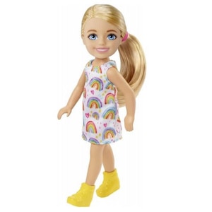 Drastic Orderly take a picture Papusa Barbie Chelsea roscata cu tricou albastru si ochelari de soare 14 cm  - eMAG.ro