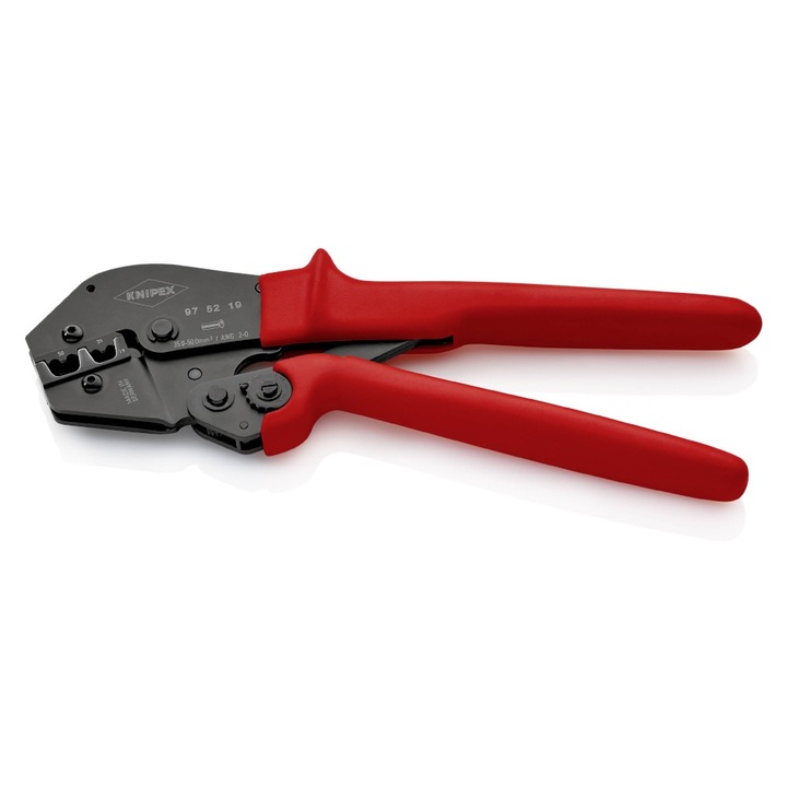 KNIPEX Krimpelő fogó kétkezes kezelésre is 250 mm, érvéghüvelyek, (97 52 19) (97 52 19)