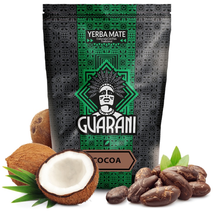 Yerba Mate Tea, Guarani Cocoa, Füstös Tea, Paraguay, Energetizáló, Kókuszdió, 500g
