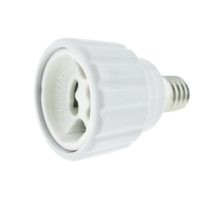 Adaptor bec pentru soclu E14 la GU10, FL-95983, alb Alb 60 mm