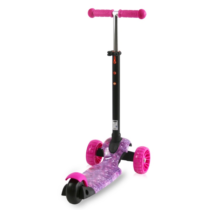 Тротинетка LORELLI DRAXTER, светещи гуми, до 20кг., Pink, Galaxy