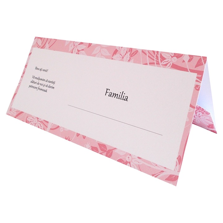 Plic de bani pentru nunta / botez, model pattern floral roz