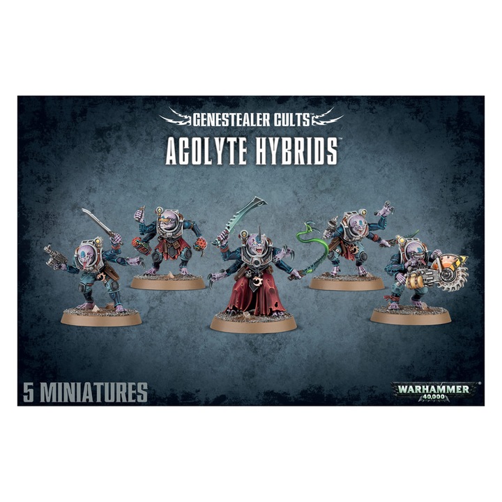 5 миниатюри Acolyte Hybrids Genestealer Cults, Games Workshop, Plastic, Warhammer 40000