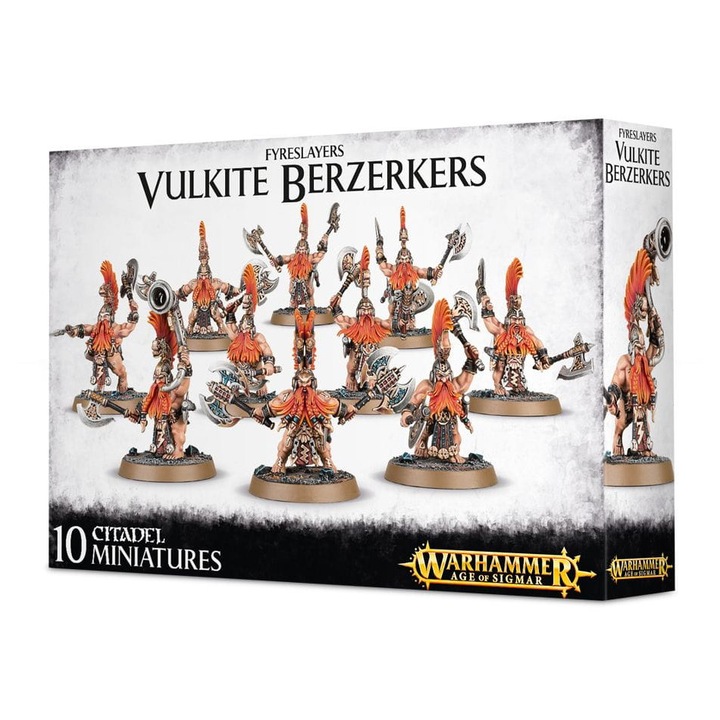 10 Miniaturi Vulkite Berzerkers Fyreslayers, Games Workshop, Plastic, Warhammer Age of Sigmar