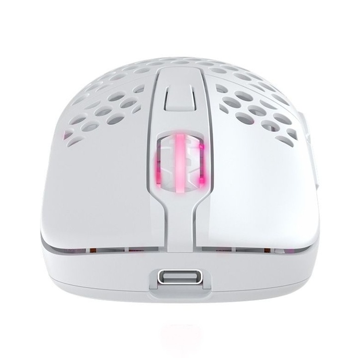 Mouse gaming wireless Xtrfy M42 RGB, Ultrausor 67g, Alb