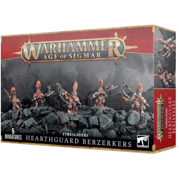 Миниатюри Games Workshop, На Fyreslayers Hearthguard, Пластмаса, Warhammer Age of Sigmar, 5 бр