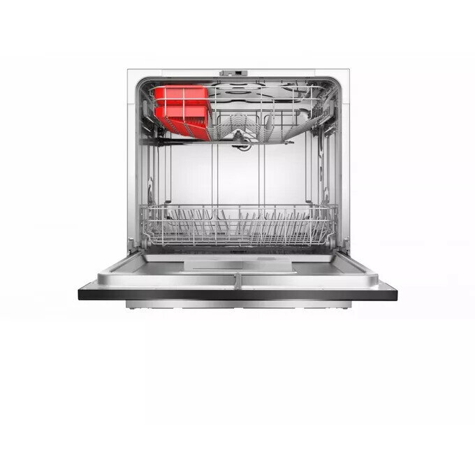 Masina spalat vase compacta Toshiba DW-08T2EW, Clasa F, 8 seturi, 7 programe, 55 cm, alba