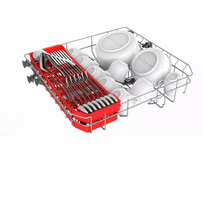 Masina spalat vase compacta Toshiba DW-08T2EW, Clasa F, 8 seturi, 7 programe, 55 cm, alba