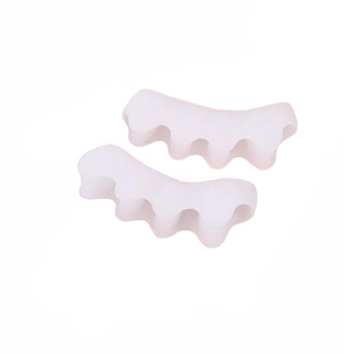 Set 2 bucati protectii pentru monturi, separator 5 degete, din silicon, alb