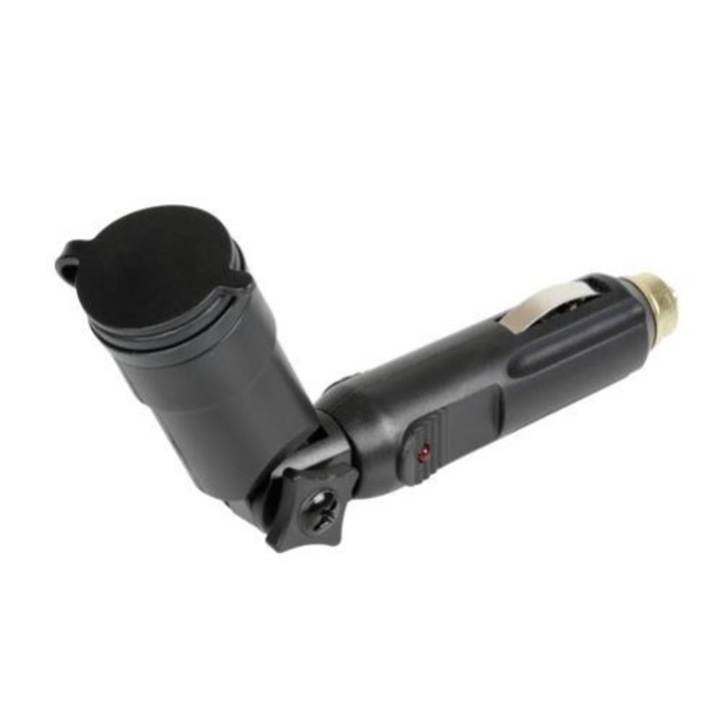 Autós szivargyújtó adapter Lampa, 12/24V, 8A, Fekete