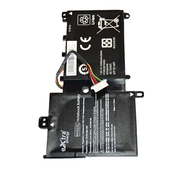 Prémium Li-Polymer laptop akkumulátor HP Pavilion x360 11-K 11-K002NW 11-K102NW, HP Spectre 13-4000 13-4000NW 13-4100NW HV02XL, 3000 mAh, fekete 2