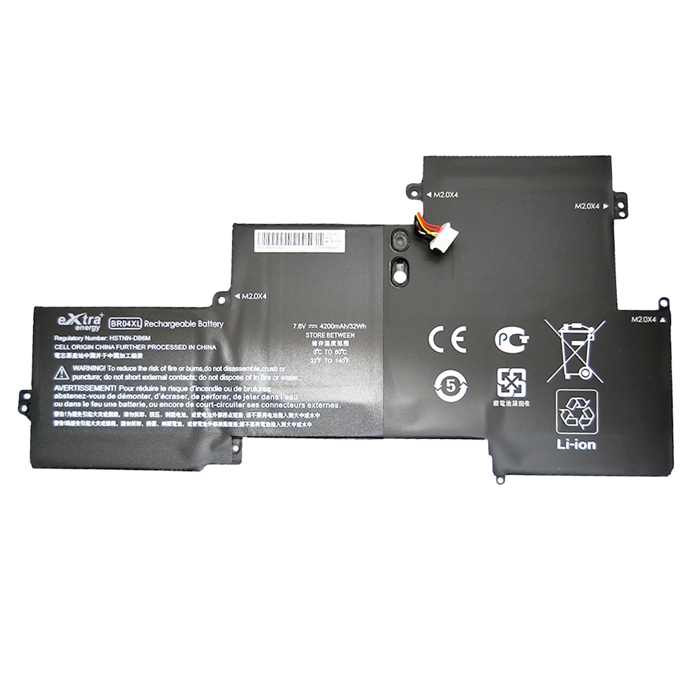 HXPK BR04XL - Bateru00eda Para Portu00e1til HP EliteBook Folio 1020 1030 G1 M0D62PA M4Z18PA G9P64AV L7Z19PA M5U02PA Series Notebook BO04XL 760505-005 765600 5-005 HSTNN-DB6M HSTNN-I26C HSTNN-I28C