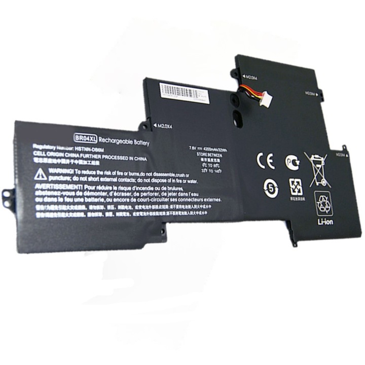 Baterie laptop premium Li-Polymer pentru HP EliteBook Folio 1020 G1 1030 G1 BR04XL, 4200 mAh, 4 celule, Negru