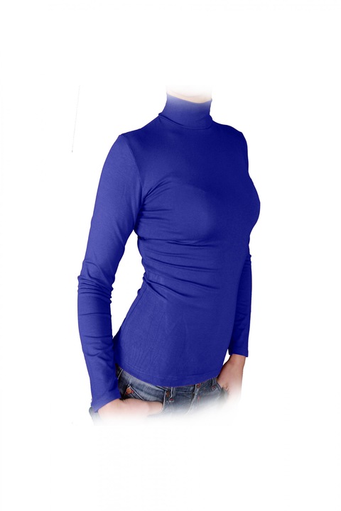 Дамска блуза Ivanel Полуполо, Дълъг ръкав, Турско син, Размер XL