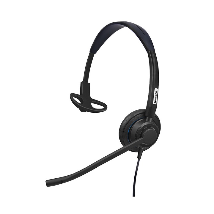Hameco HS-3800M-USB Headset Black, 202592, Mikrofon/Fülhallgató