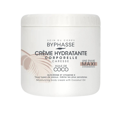 Crème Hydratante Corps À L'huile De Coco 500ml - Byphasse - Soin du corps