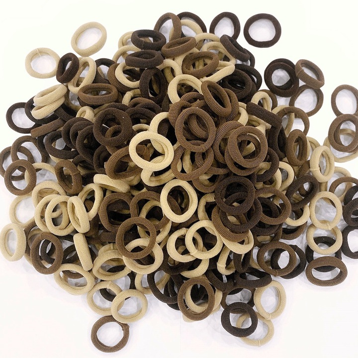 Set 200 elastice par, Yanrong, Bumbac, Multicolor