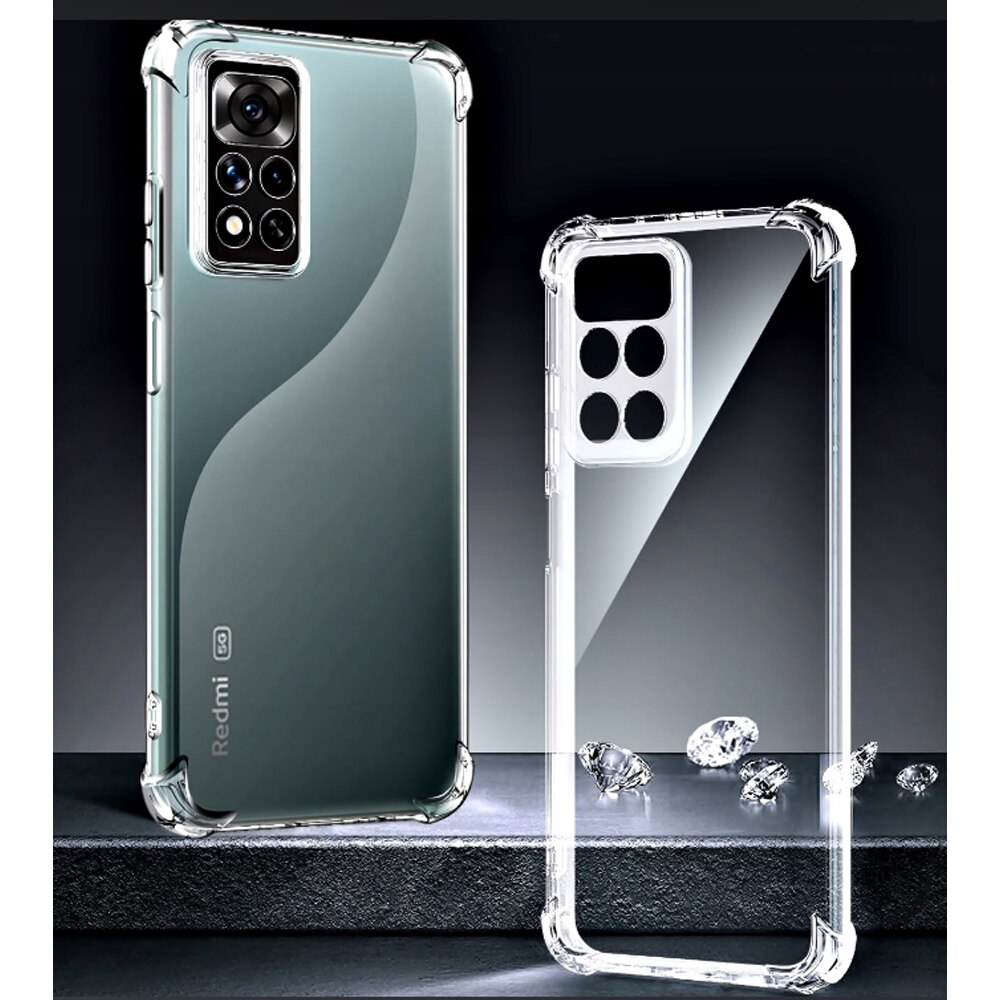 Husa Antisoc compatibila cu Xiaomi Redmi Note 11 Pro 4G/ 5G, Protectie antisoc, Silicon Slim, Crystal Clear