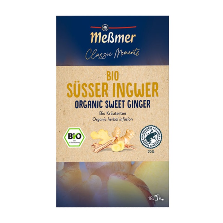 Ceai din Ghimbir Bio, Messmer Classic Moments, 18 x 2 g