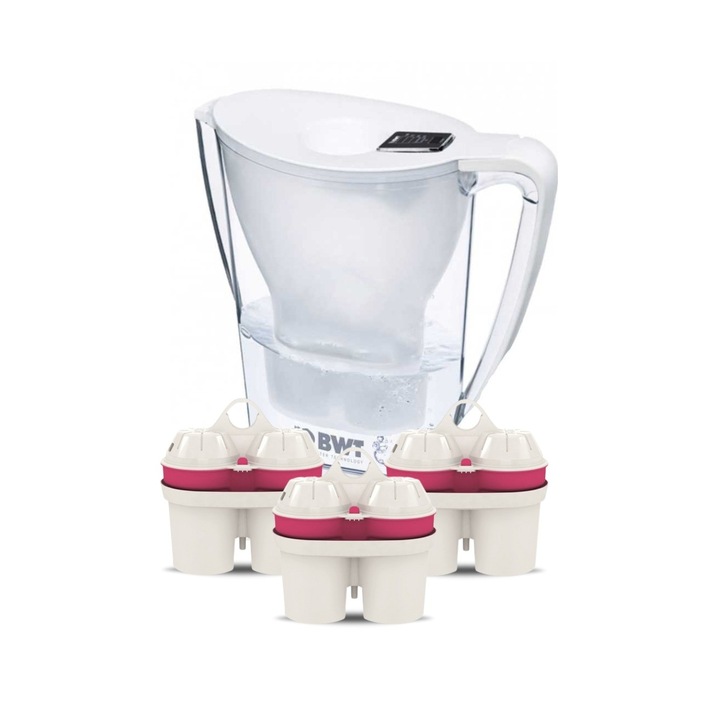 Cana filtranta Penguin 2.7 l alba cu 3 filtre Mg