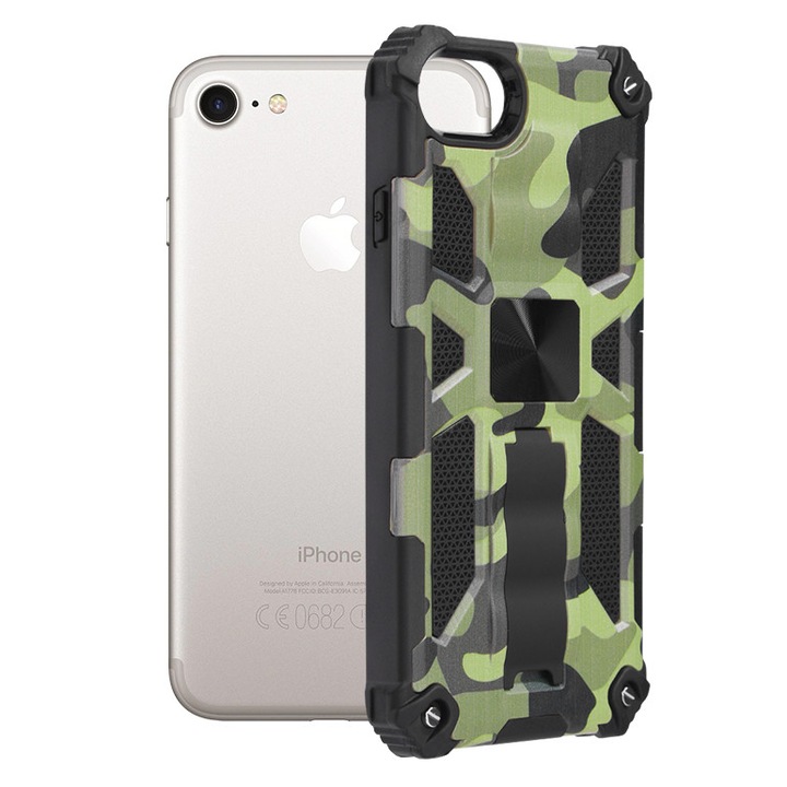 Husa pentru iPhone 7/8/SE 2, SE 2020/SE 3, SE 2022, Poliuretan, Camo Lime