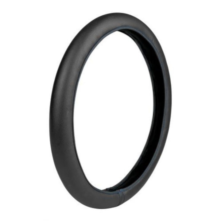 Husa volan camion Lampa, Piele, 42-44 cm, S, Negru/Albastru