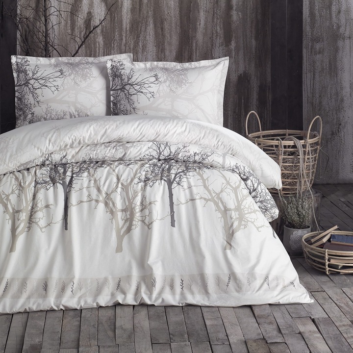 Двойно спално бельо, Clasy, ранфорс Clasy King Size Midas V2, 4 части, памук ранфорс, многоцветен, 240 х 260 см