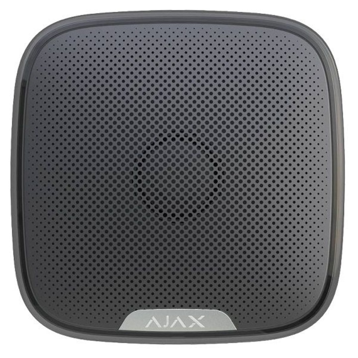 Сирена с LED, Външна безжична, 113 dB, RF 1500 метра, IP54, черна, AJAX StreetSiren BL