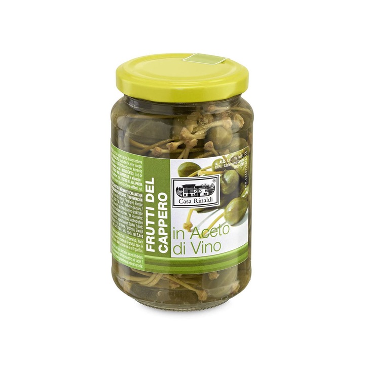 Capere italiene cu tulpina in otet de vin, Casa Rinaldi, 370 g