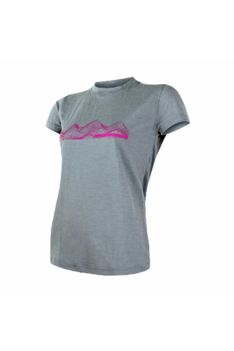 Tricou Sensor, Lana Merinos, Gri