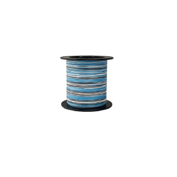 Fir textil pescuit Benedict X4 500m 0.28mm 15.8kg, 4 braid, impletit in 4 fire, culoare Camo Blue, pentru spinning, stiuca, crap, somn, rezistent la nod si abraziune