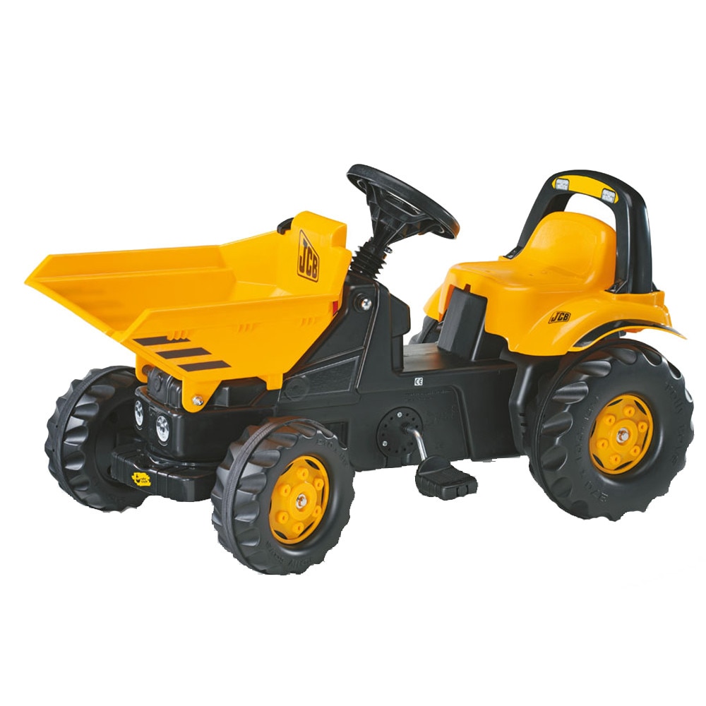 Tractor cu pedale pentru copii galben