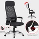 Scaun de birou ergonomic kring Klaus X, stofa + mesh, Negru