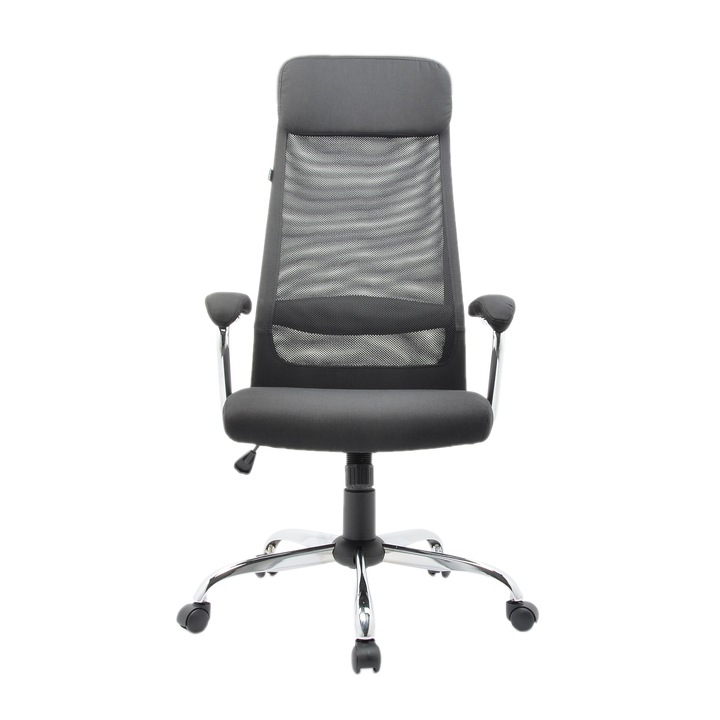 Scaun de birou ergonomic kring Klaus X, stofa + mesh, Negru