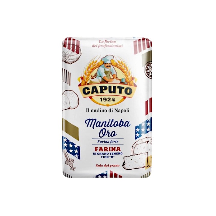 Faina de grau italiana Manitoba Oro tip 0, Caputo, 1kg