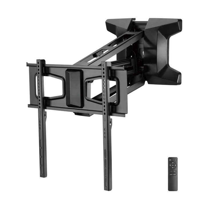 Suport TV electric Maclean MC-891, 32-70'', max 35 kg, VESA 200x100-600x400, reglabil pe inaltime cu telecomanda, rotatie ±25°, gestionare cabluri, negru