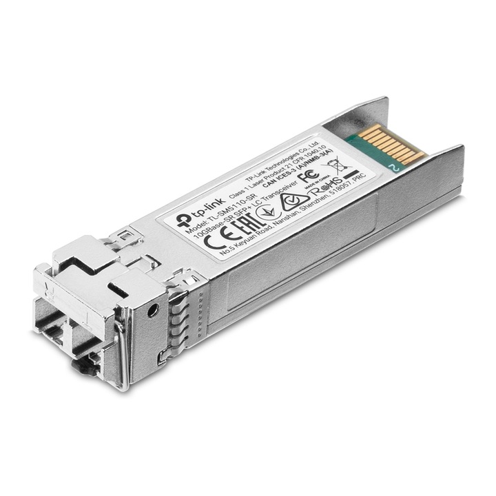 SFP+ модул TP-Link TL-SM5110-SR, 10GBase-LR SFP+ LC трансивър, Многомодов SFP+ LC, 300m