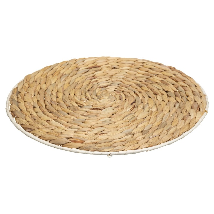 Suport de masa rotund, Zambile de apa, 35 cm, Natur