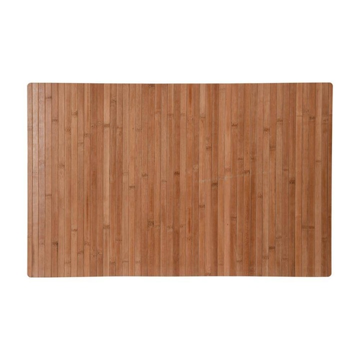 Covoras de baie, 80 x 50 cm, Bambus, Maro