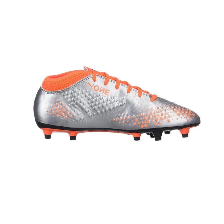 Ghete de fotbal barbati Puma ONE 4 SYN HG, Argintiu